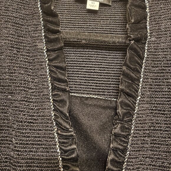 St. John Evening by Marie Gray VINTAGE Fancy Jacket Black Silver Women’s Size 10 - Picture 12 of 14